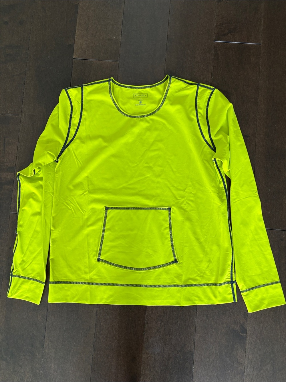 Athleta Neon Yellow Performance Crew Tank